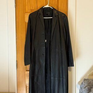 ZARA Woman's Leather Trench Coat (M)
